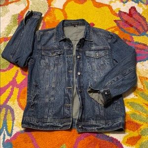 Fiore distressed oversized denim jacket